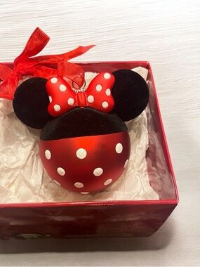 Disney Red & Black Minnie Mouse Polka Dot Ornament